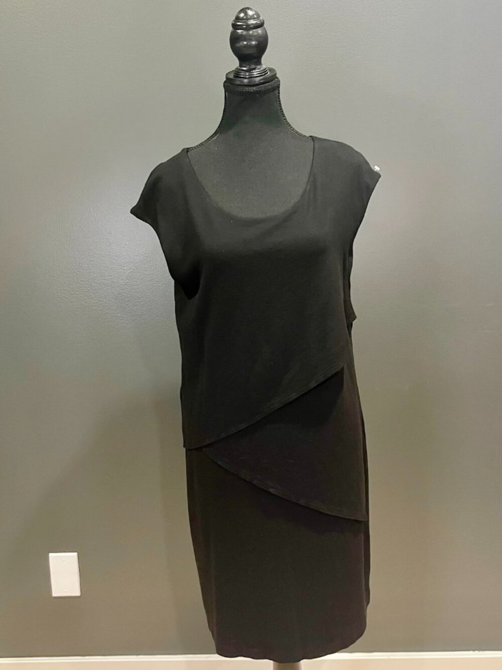Lafayette 148 New York Black 3/4 Sleeve Dress